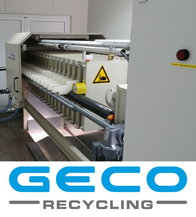 Geco Ecopress suotopuristin harmaan lieteveden puhdistamiseen